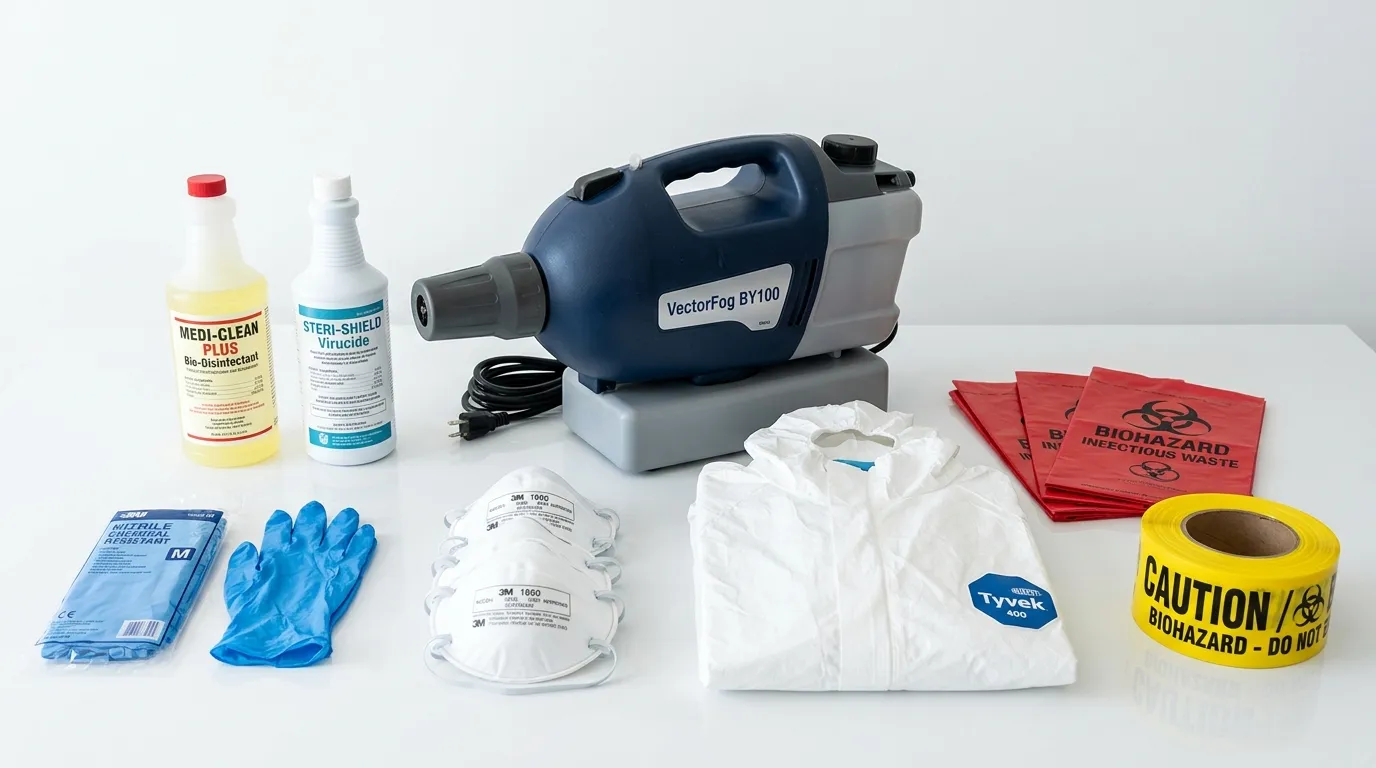 Professional biohazard remediation crew working in South Venice